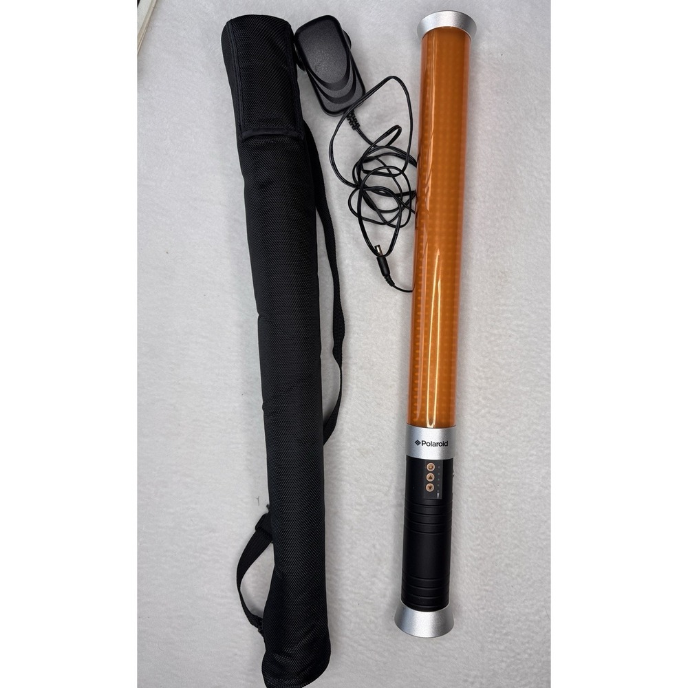 Polaroid LED Light Wand Photography Video Light Adjustable Orange W Case & Cord